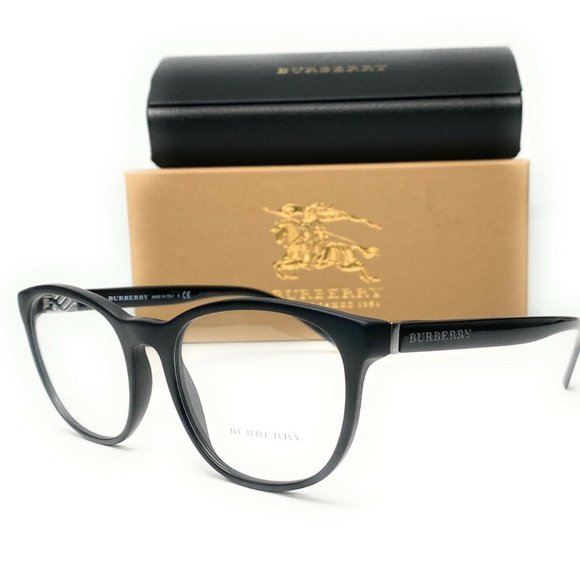 Burberry Matte Black 54mm Square Eyeglasses - Picture 1 of 3